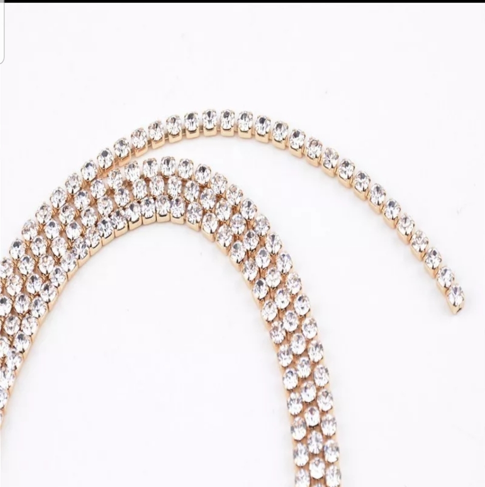 ◇Dixie◇ Long Rhinestone necklace - Picture 4 of 5